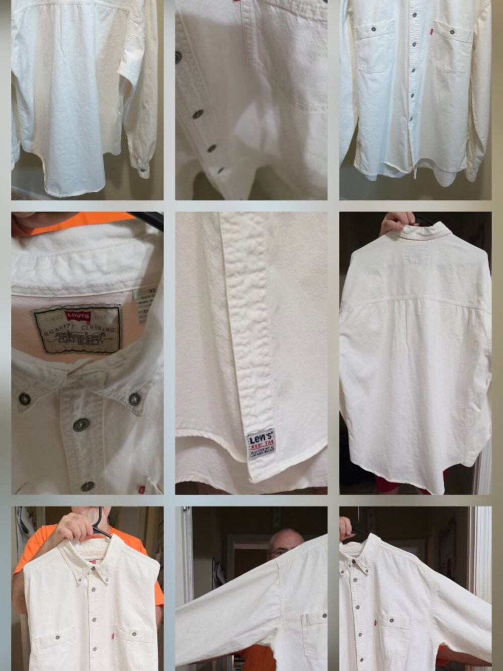 *RARE* LEVI'S MEN'S OFF-WHITE CASUAL BUTTON-DOWN